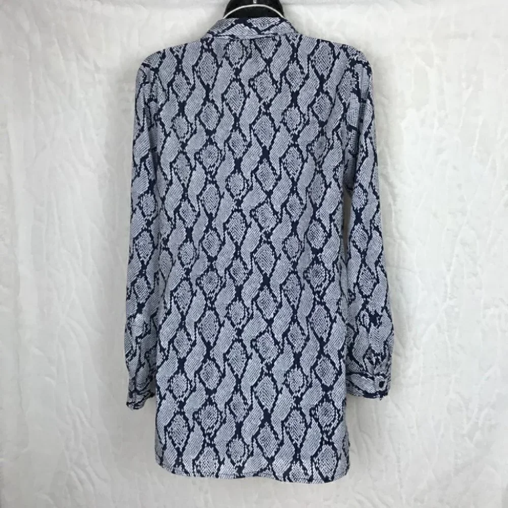 MICHAEL Kors  Snake Print Zip Up Shirt Size XS - Picture 5 of 7